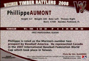 2008 Grandstand Wisconsin Timber Rattlers #NNO Phillippe Aumont Back