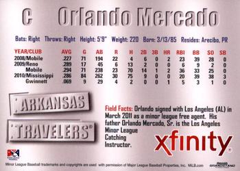 2011 Grandstand Arkansas Travelers #NNO Orlando Mercado Back
