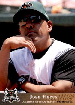 2011 Grandstand Augusta GreenJackets #NNO Jose Flores Front