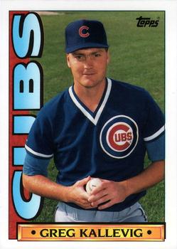 1990 Topps TV Chicago Cubs #50 Greg Kallevig Front