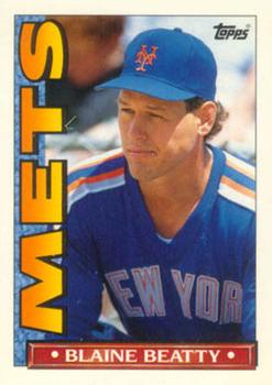 1990 Topps TV New York Mets #7 Blaine Beatty Front
