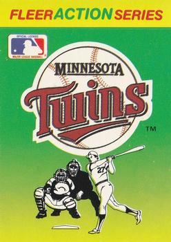 1990 Fleer - Action Series Team Stickers #NNO Minnesota Twins Front