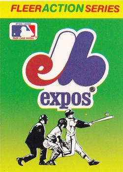 1990 Fleer - Action Series Team Stickers #NNO Montreal Expos Front