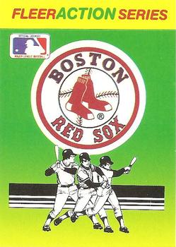 1990 Fleer - Action Series Team Stickers #NNO Boston Red Sox Front