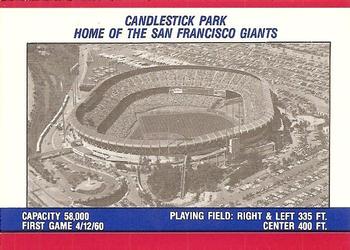 1988 Fleer - Team Stickers #NNO San Francisco Giants Back