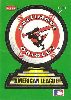 1988 Fleer - Team Stickers #NNO Baltimore Orioles Front