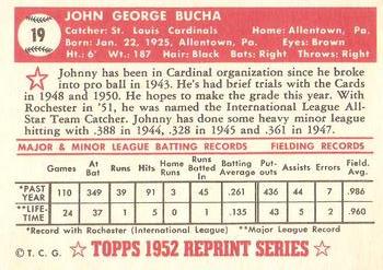 1983 Topps 1952 Reprint Series #19 Johnny Bucha Back