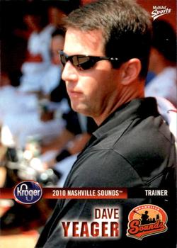 2010 MultiAd Nashville Sounds #5 Dave Yeager Front