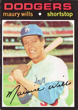 1971 Topps #385 Maury Wills Front