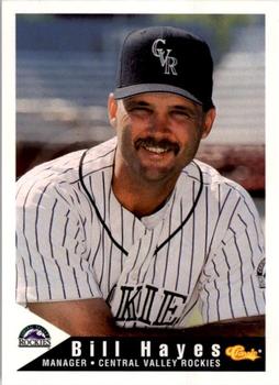 1994 Classic Best Central Valley Rockies #26 Bill Hayes Front