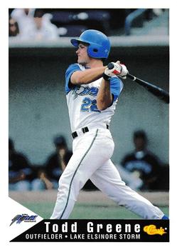 1994 Classic Best Lake Elsinore Storm #1 Todd Greene Front