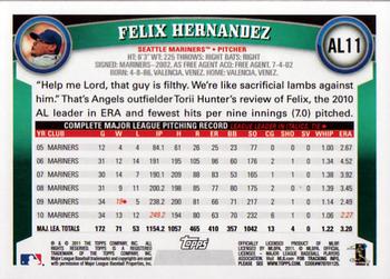 2011 Topps American League All-Stars #AL11 Felix Hernandez Back