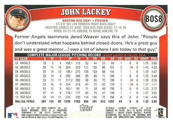 2011 Topps Boston Red Sox #BOS8 John Lackey Back