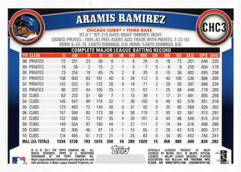 2011 Topps Chicago Cubs #CHC3 Aramis Ramirez Back