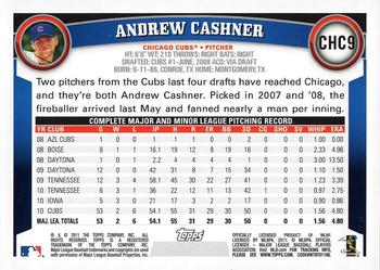 2011 Topps Chicago Cubs #CHC9 Andrew Cashner Back