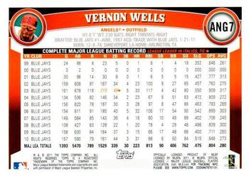 2011 Topps Los Angeles Angels #ANG7 Vernon Wells Back