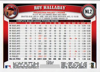 2011 Topps National League All-Stars #NL2 Roy Halladay Back