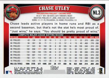 2011 Topps National League All-Stars #NL3 Chase Utley Back