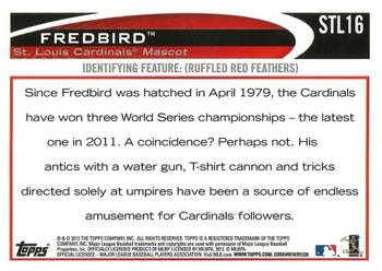 2012 Topps St. Louis Cardinals #STL16 Fredbird Back