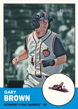 2012 Topps Heritage Minor League #14 Gary Brown Front