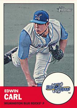 2012 Topps Heritage Minor League #31 Edwin Carl Front