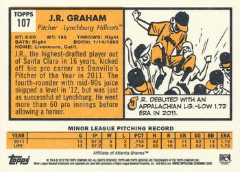2012 Topps Heritage Minor League #107 J.R. Graham Back