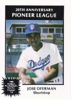 1988 Sport Pro Great Falls Dodgers #22 Jose Offerman Front