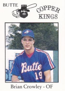 1989 Sport Pro Butte Copper Kings #8 Brian Crowley Front