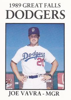 1989 Sport Pro Great Falls Dodgers #9 Joe Vavra Front