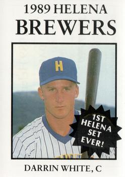 1989 Sport Pro Helena Brewers #25 Darrin White Front
