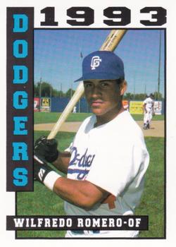 1993 Sport Pro Great Falls Dodgers #20 Wilfredo Romero Front