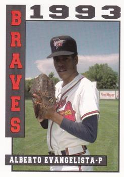1993 Sport Pro Idaho Falls Braves #1 Alberto Evangelista Front