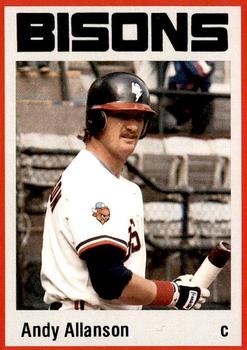 1987 Pucko Buffalo Bisons #3 Andy Allanson Front