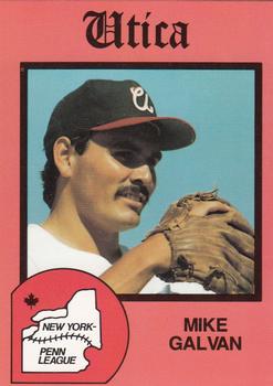 1988 Pucko Utica Blue Sox #20 Mike Galvan Front