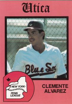 1988 Pucko Utica Blue Sox #2 Clemente Alvarez Front