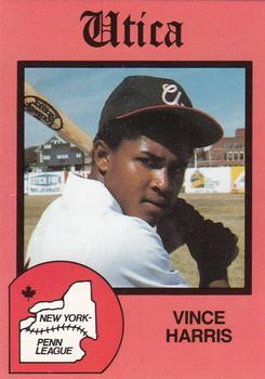 1988 Pucko Utica Blue Sox #6 Vince Harris Front