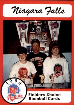 1989 Pucko Niagara Falls Rapids #30 Fielders Choice Ad (Jake Tierney / Larry Tierney / Erica Tierney) Front