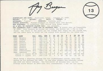 1985 Indianapolis Indians #13 Greg Bargar Back