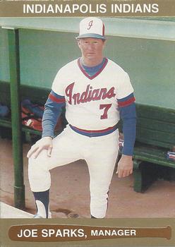 1986 Indianapolis Indians #3 Joe Sparks Front