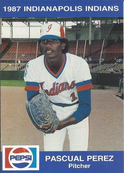1987 Indianapolis Indians #26 Pascual Perez Front