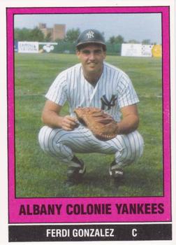 1986 TCMA Albany-Colonie Yankees #6 Fredi Gonzalez Front