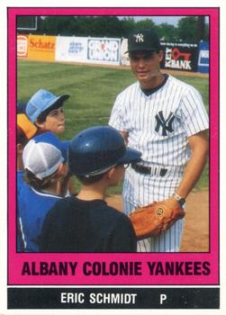 1986 TCMA Albany-Colonie Yankees #21 Eric Schmidt Front
