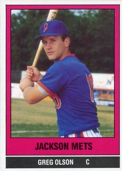 1986 TCMA Jackson Mets #12 Greg Olson Front