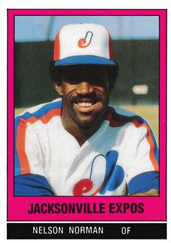 1986 TCMA Jacksonville Expos #22 Nelson Norman Front