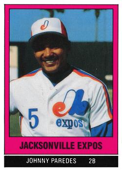 1986 TCMA Jacksonville Expos #2 Johnny Paredes Front