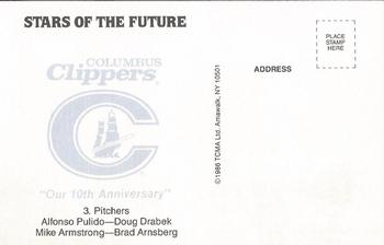 1986 TCMA Stars of the Future #3 Alfonso Pulido / Doug Drabek / Mike Armstrong / Brad Arnsberg Back
