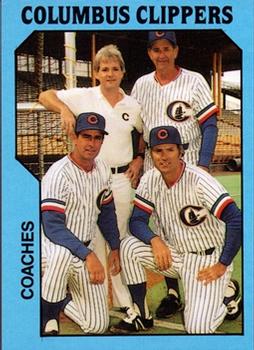 1985 TCMA Columbus Clippers #30 Mickey Vernon / Jerry McNertney / Q.V. Lowe / Steve Donohue Front
