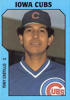 1985 TCMA Iowa Cubs #1 Tony Castillo Front