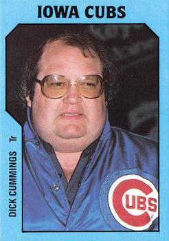 1985 TCMA Iowa Cubs #25 Dick Cummings Front