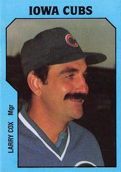 1985 TCMA Iowa Cubs #28 Larry Cox Front